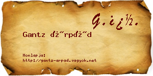 Gantz Árpád névjegykártya